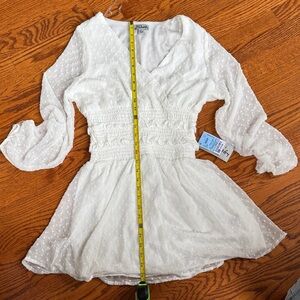 J for Justify White Polka Dot Dress